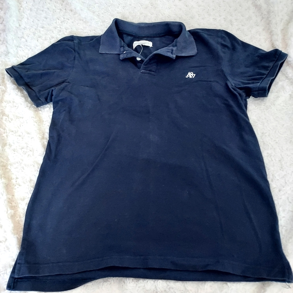 Aeropostale Navy blue Polo shirt Large Preppy Dark Academia Minimalist Casual